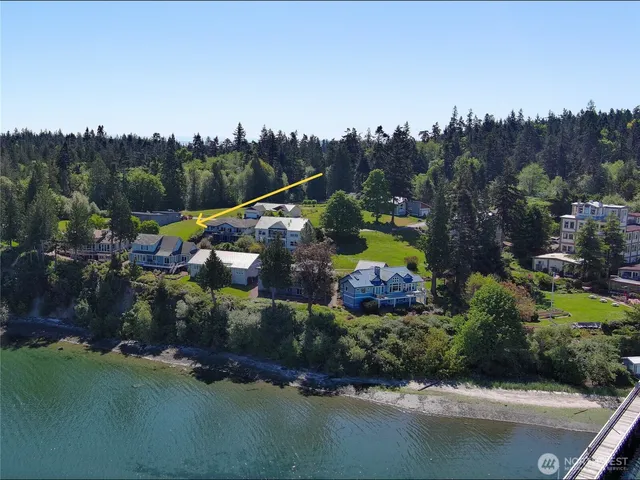 an aerial view of multiple house