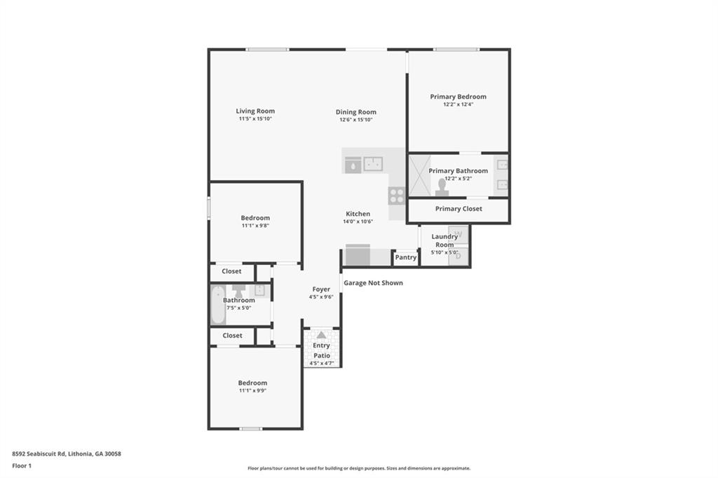 8592 Seabiscuit Road Lithonia, GA 30058 - Photo 22 of 25 a picture of a floor plan
