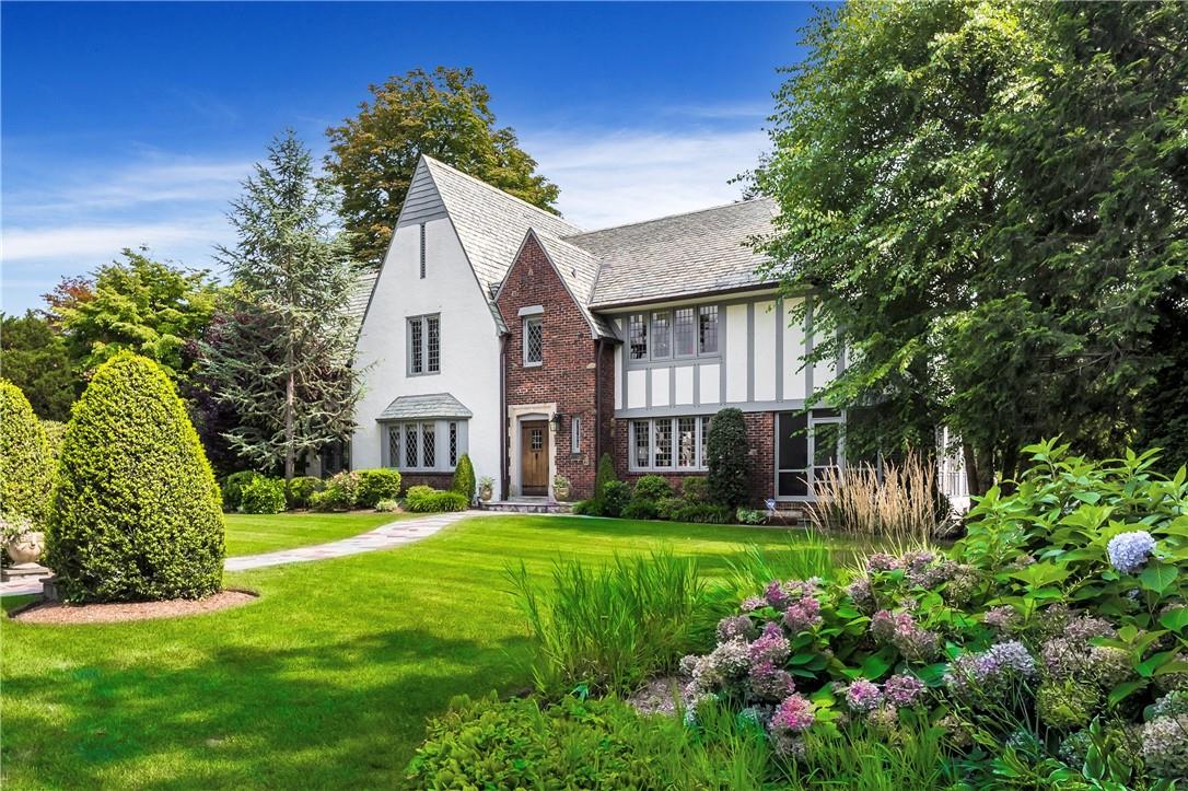 a house view with a garden space