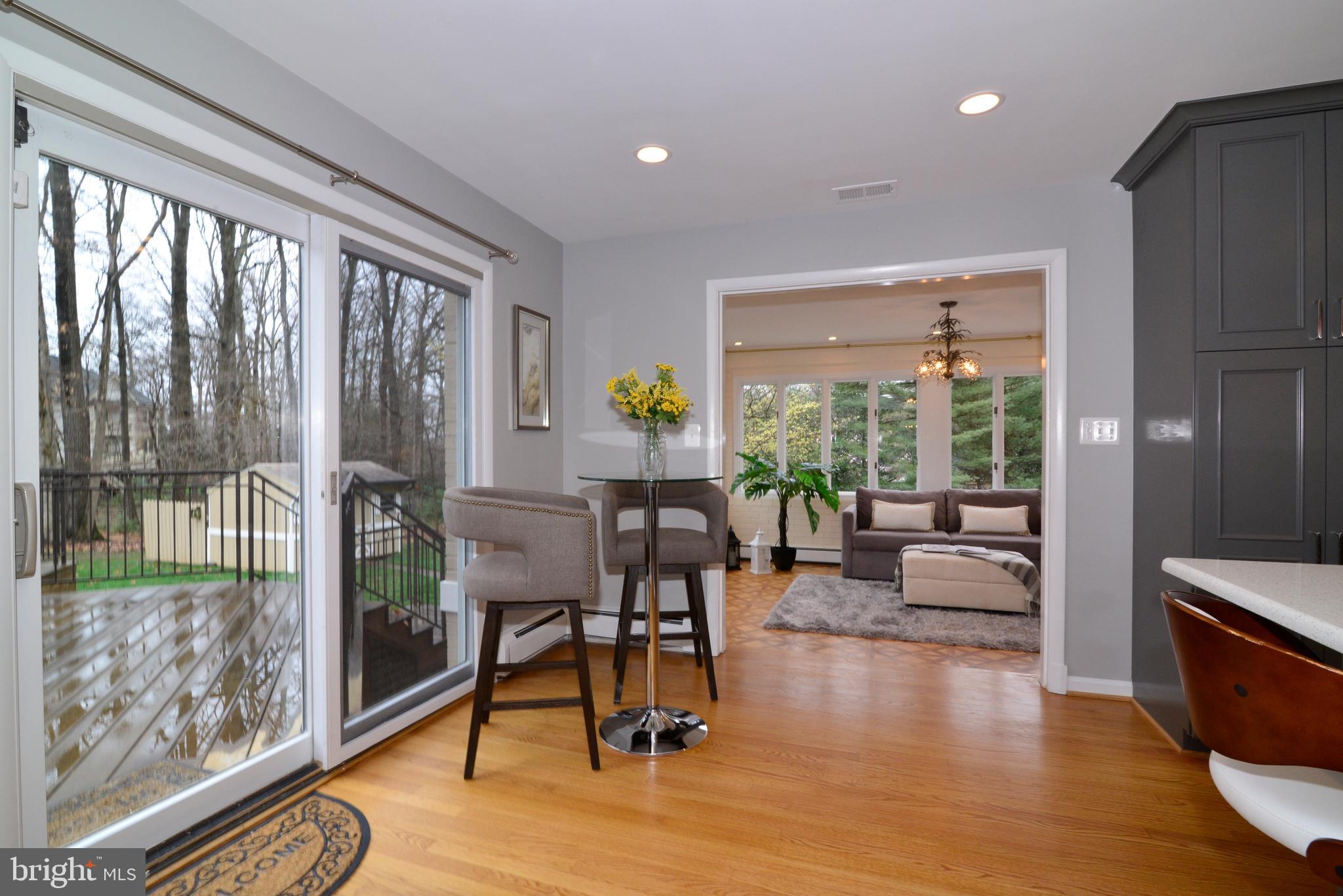 9600 Clarks Crossing Road Vienna, VA 22182 - Photo 17 of 79 View of deck and sunroom from kitchen