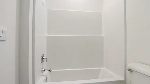 a close up view of a bathtub