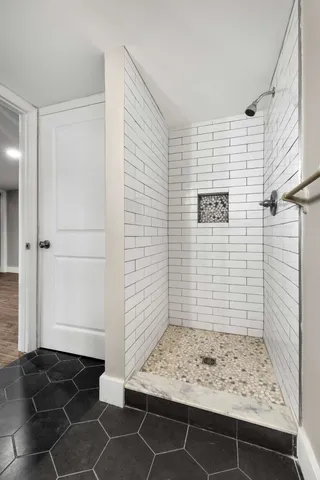 a workspace with furniture and wooden floor