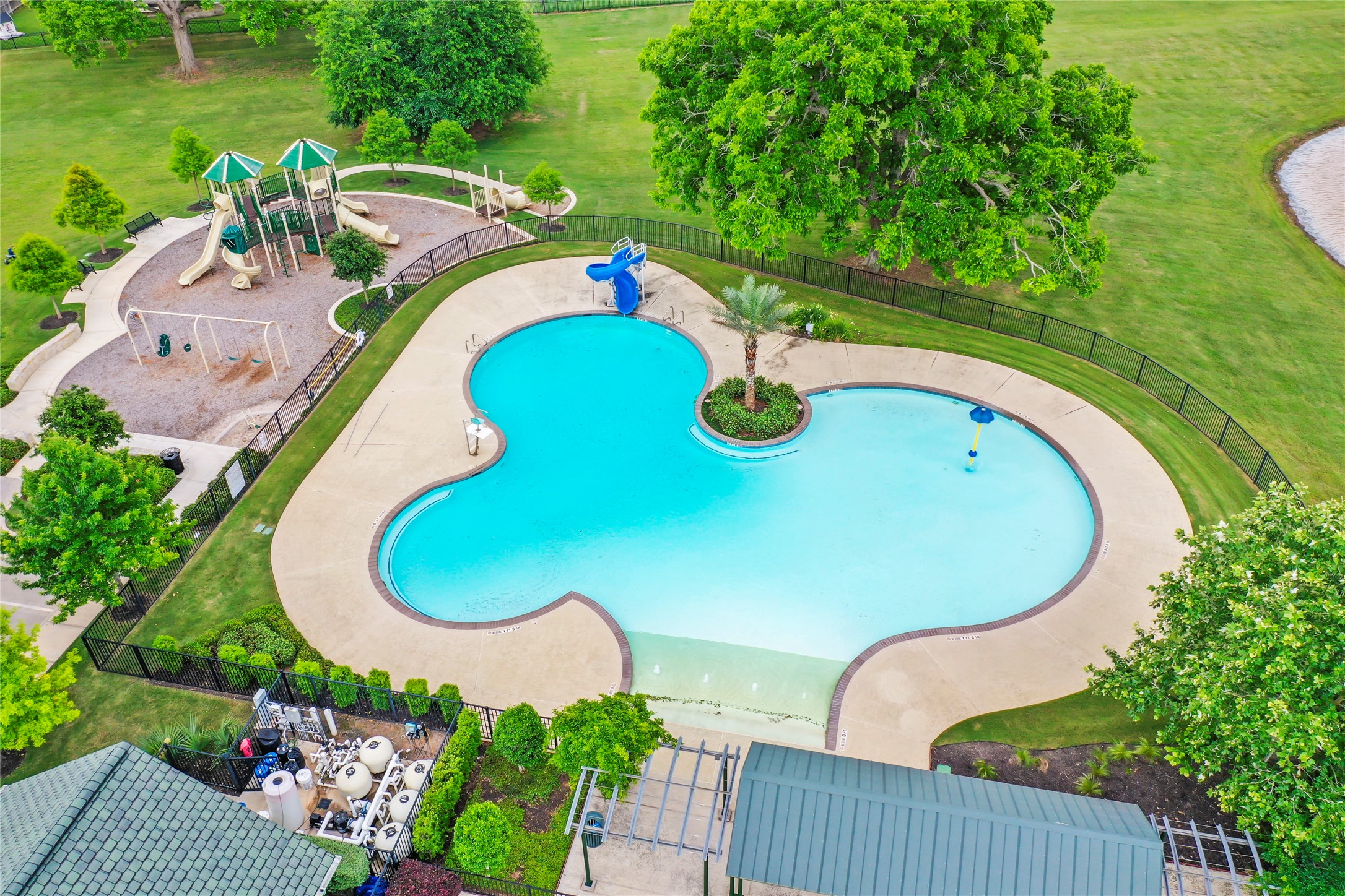 4307 Southpoint Way Fulshear, TX 77441 - Photo 15 of 18 an aerial view of a swimming pool and outdoor space