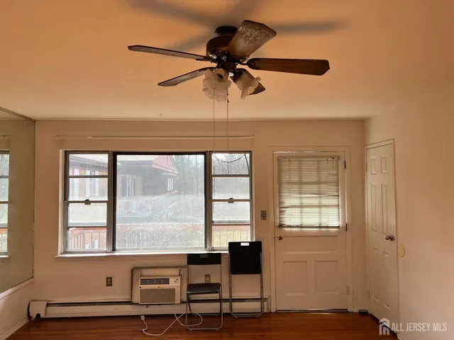 a workspace with furniture and window