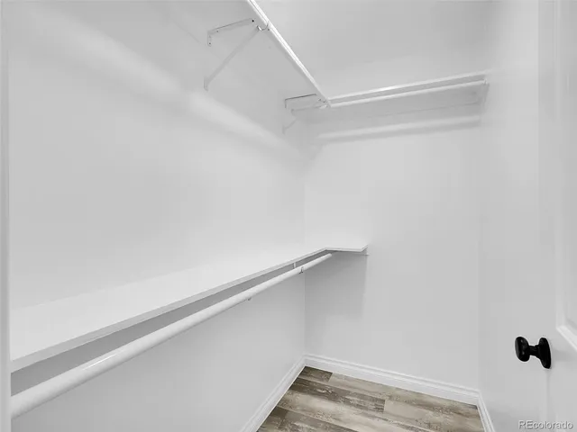 a view of small space with racks on the wall