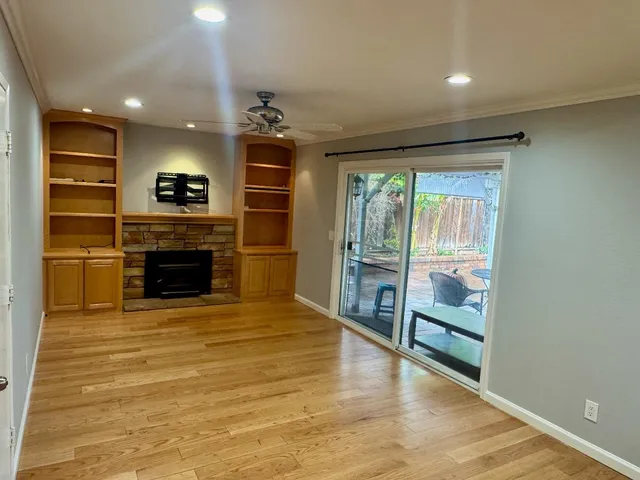 a view of a livingroom with a furniture