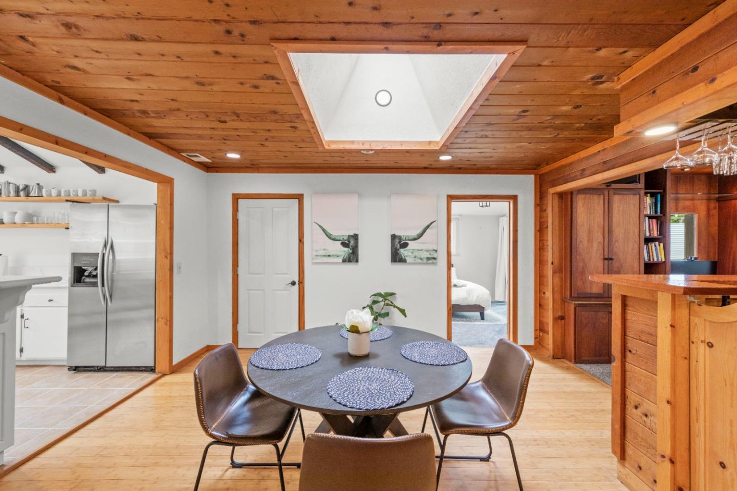 210 Madrona Way Ben Lomond, CA 95005 - Photo 14 of 56 a view of a dining room with furniture and wooden floor