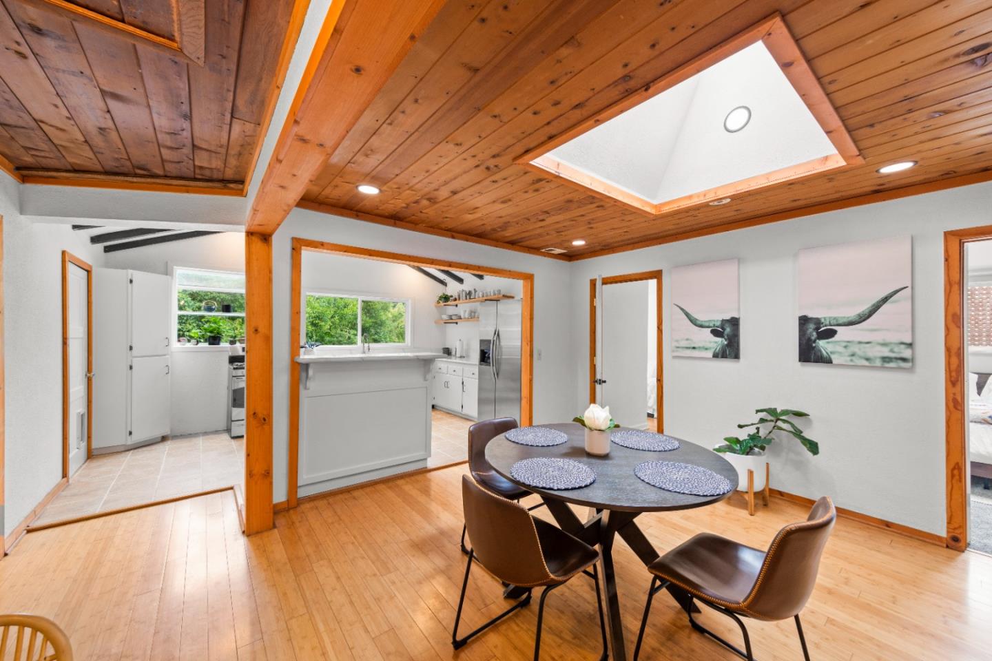210 Madrona Way Ben Lomond, CA 95005 - Photo 15 of 56 a view of a dining room with furniture window and wooden floor
