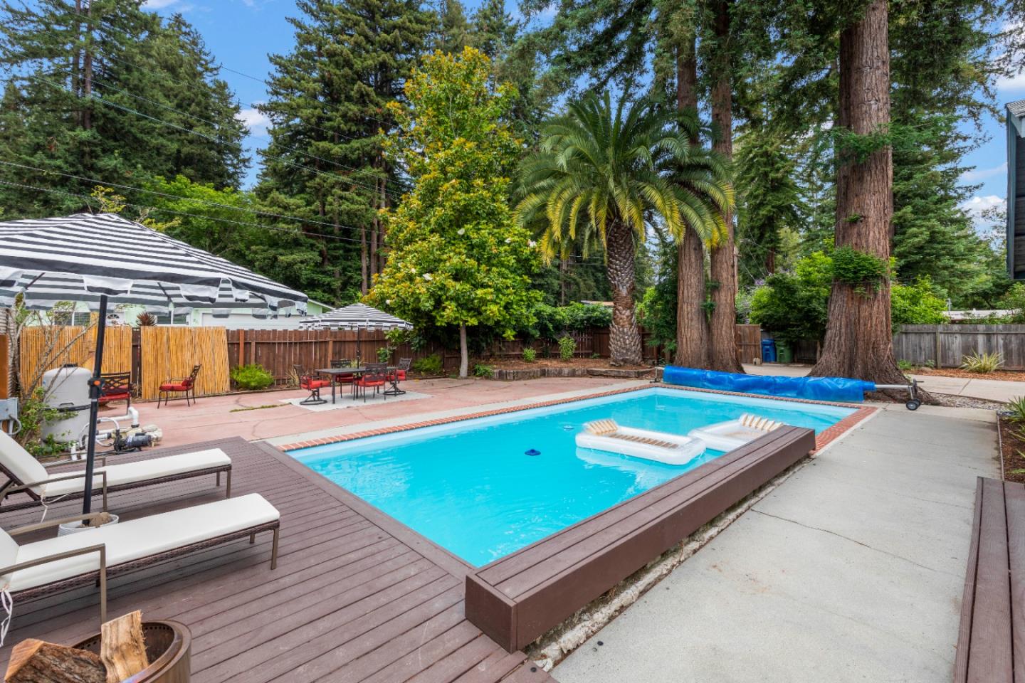 210 Madrona Way Ben Lomond, CA 95005 - Photo 40 of 56 a view of a tennis ground with large trees