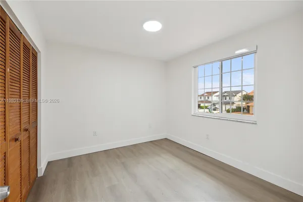 an empty room with a window