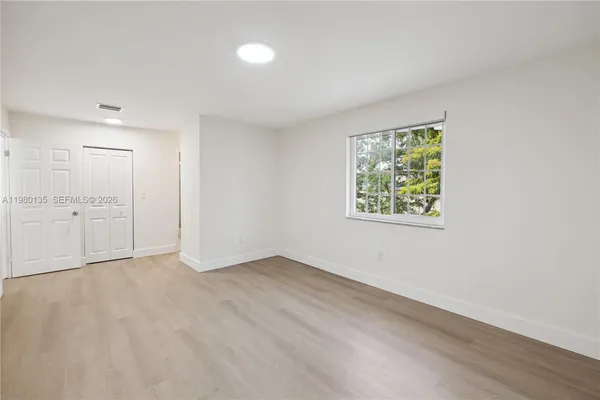 an empty room with a window