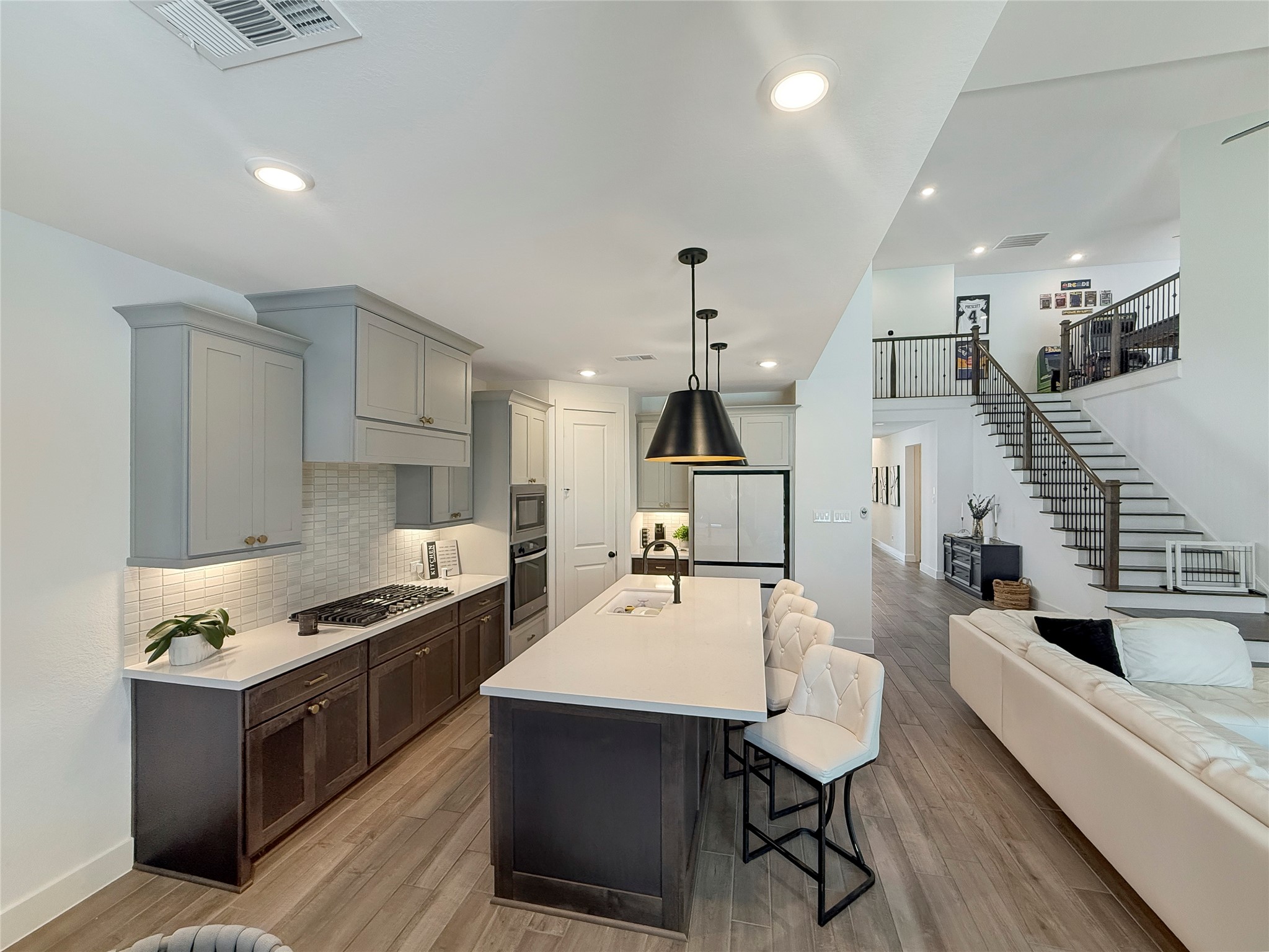 26918 Swanborough Road Spring, TX 77389 - Photo 14 of 50 Easy entertaining, the living and dining are combined.
