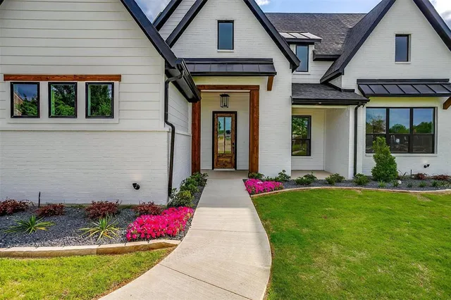 a front view of a house