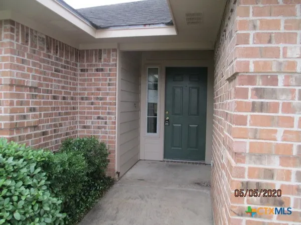 a view of front door of house