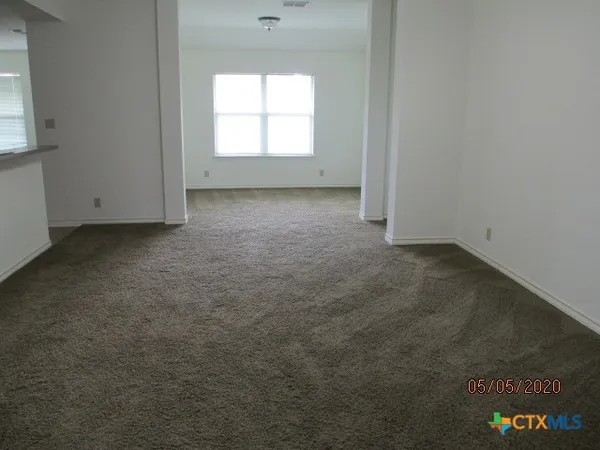 an empty room with a window