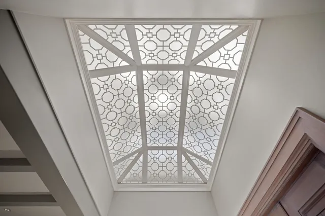 a view of a window in a room