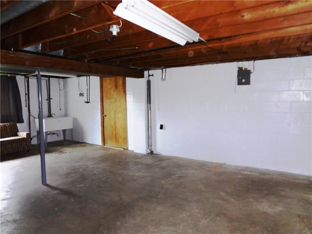 184 Ridgeview Drive Aliquippa, PA 15001 - Photo 22 of 23 Unfinished Area of Basement with Laundry Hookups