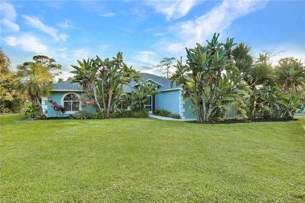 a house with a garden