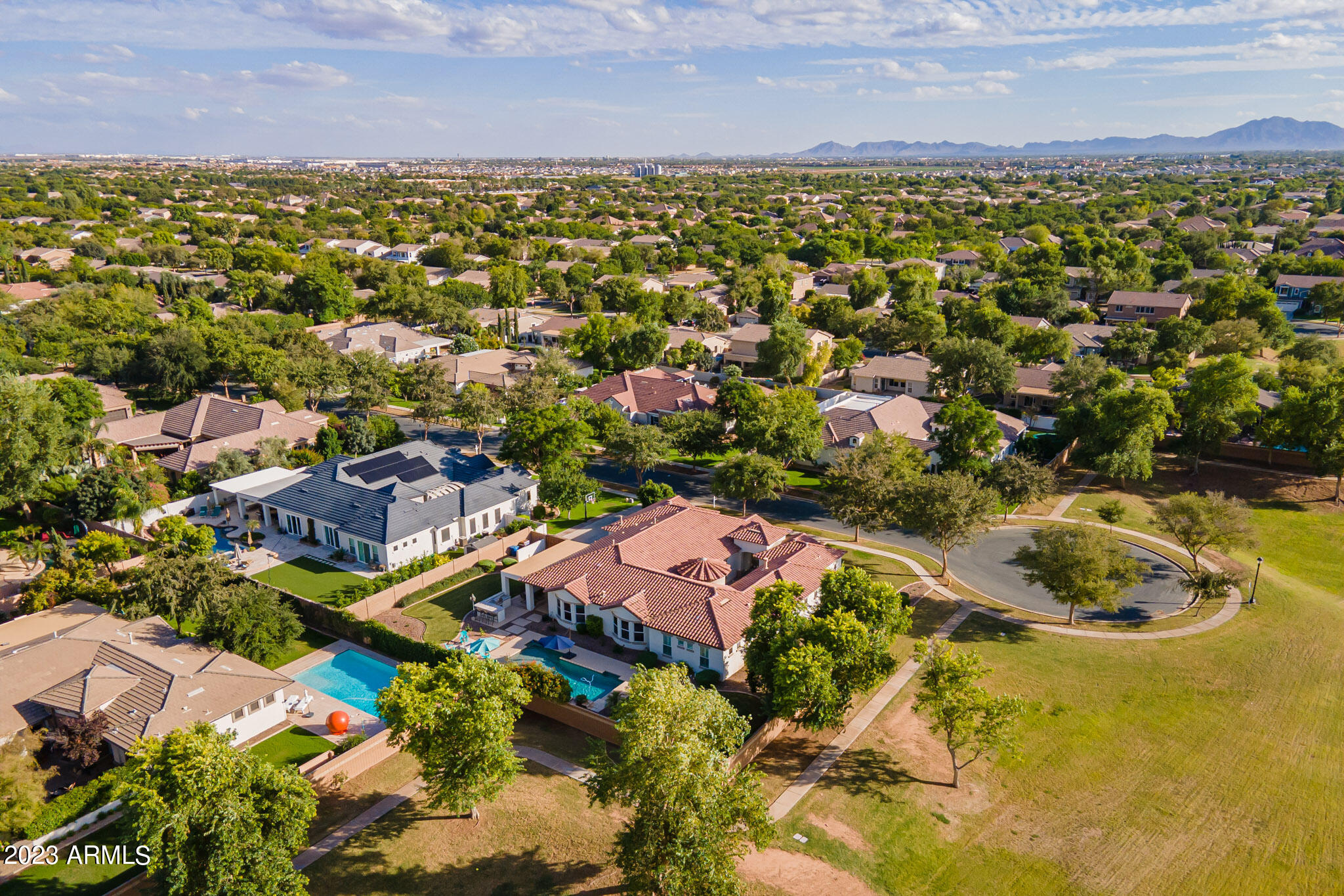 2820 Page Court Gilbert, AZ 85234 - Photo 102 of 109 Page Aerial Backyard and Greenspace