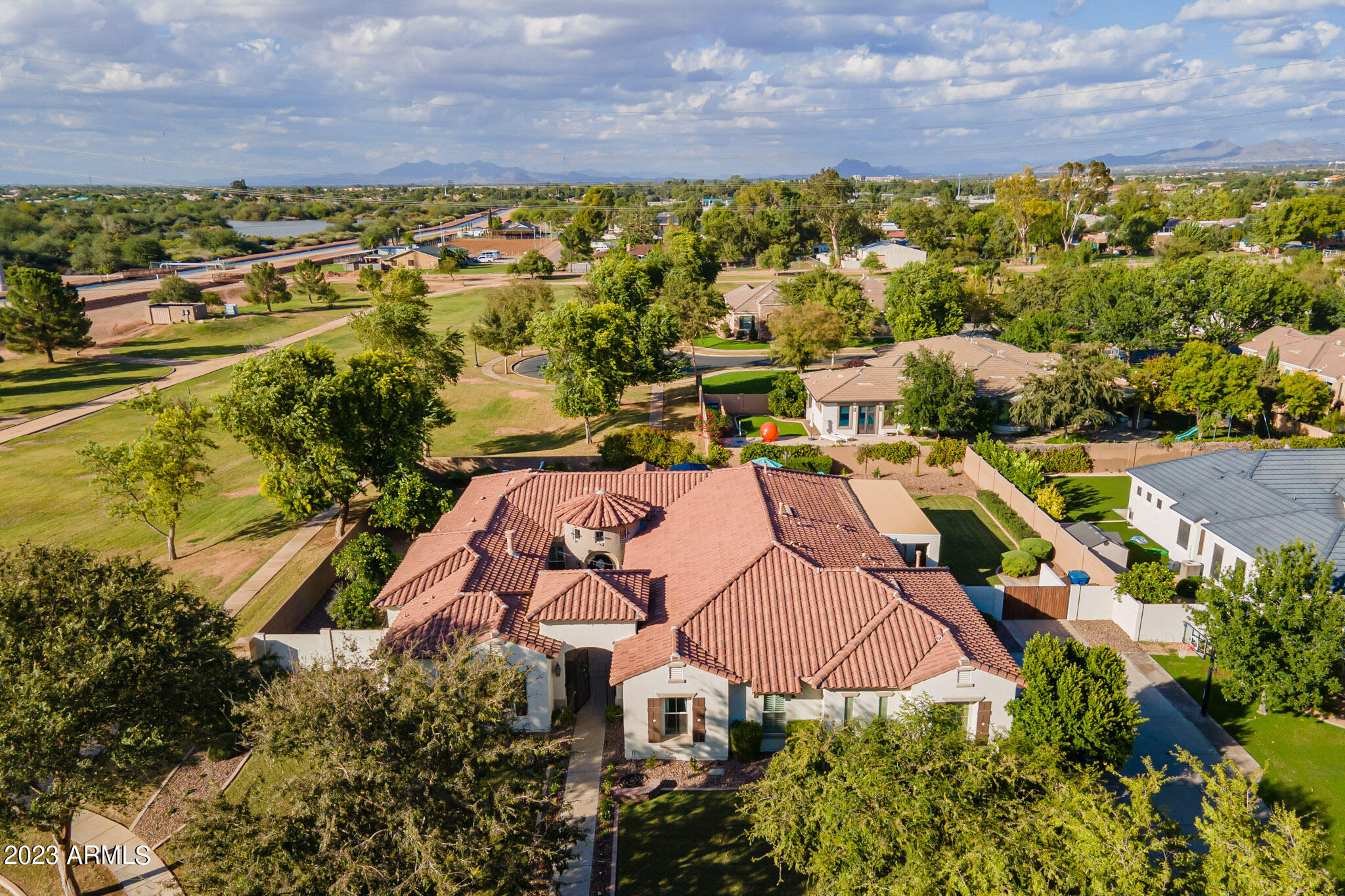 2820 Page Court Gilbert, AZ 85234 - Photo 103 of 109 Page Aerial Front of House 1