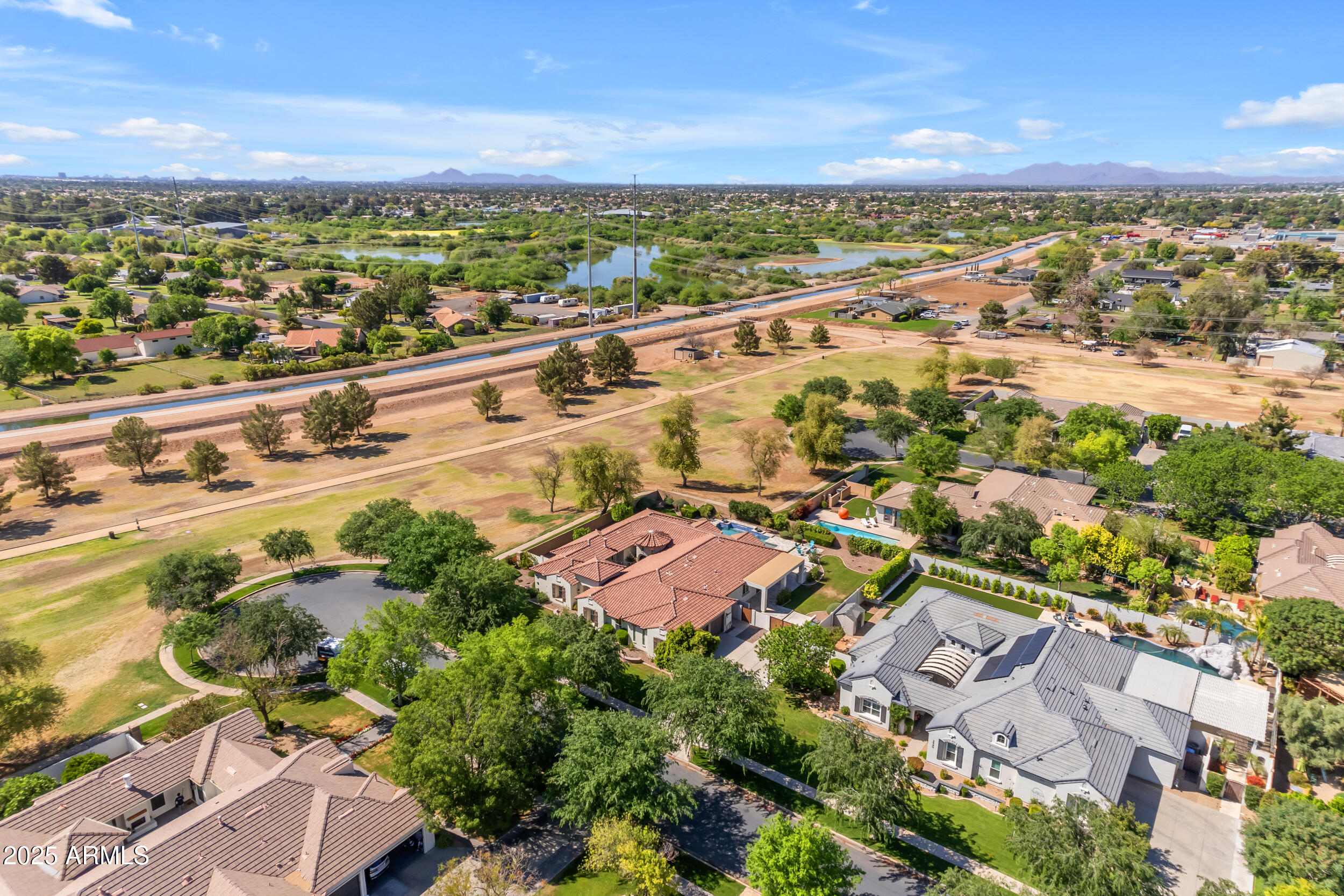 2820 Page Court Gilbert, AZ 85234 - Photo 95 of 109 an aerial view of residential houses with outdoor space
