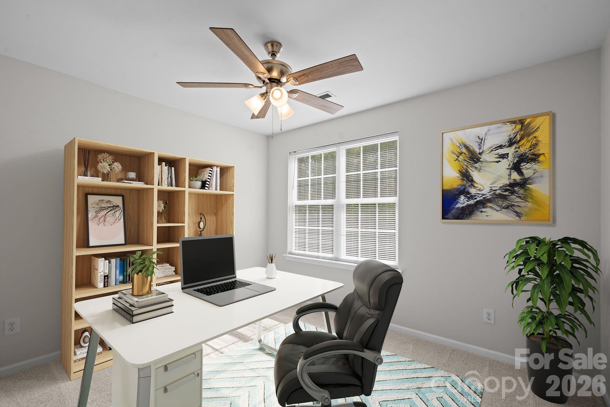 4966 Sunset Ridge Court Charlotte, NC 28269 - Photo 29 of 42 a workspace with furniture and a potted plant