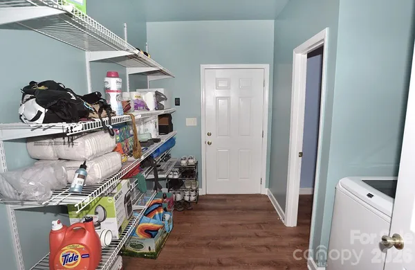 a room with storage and utility