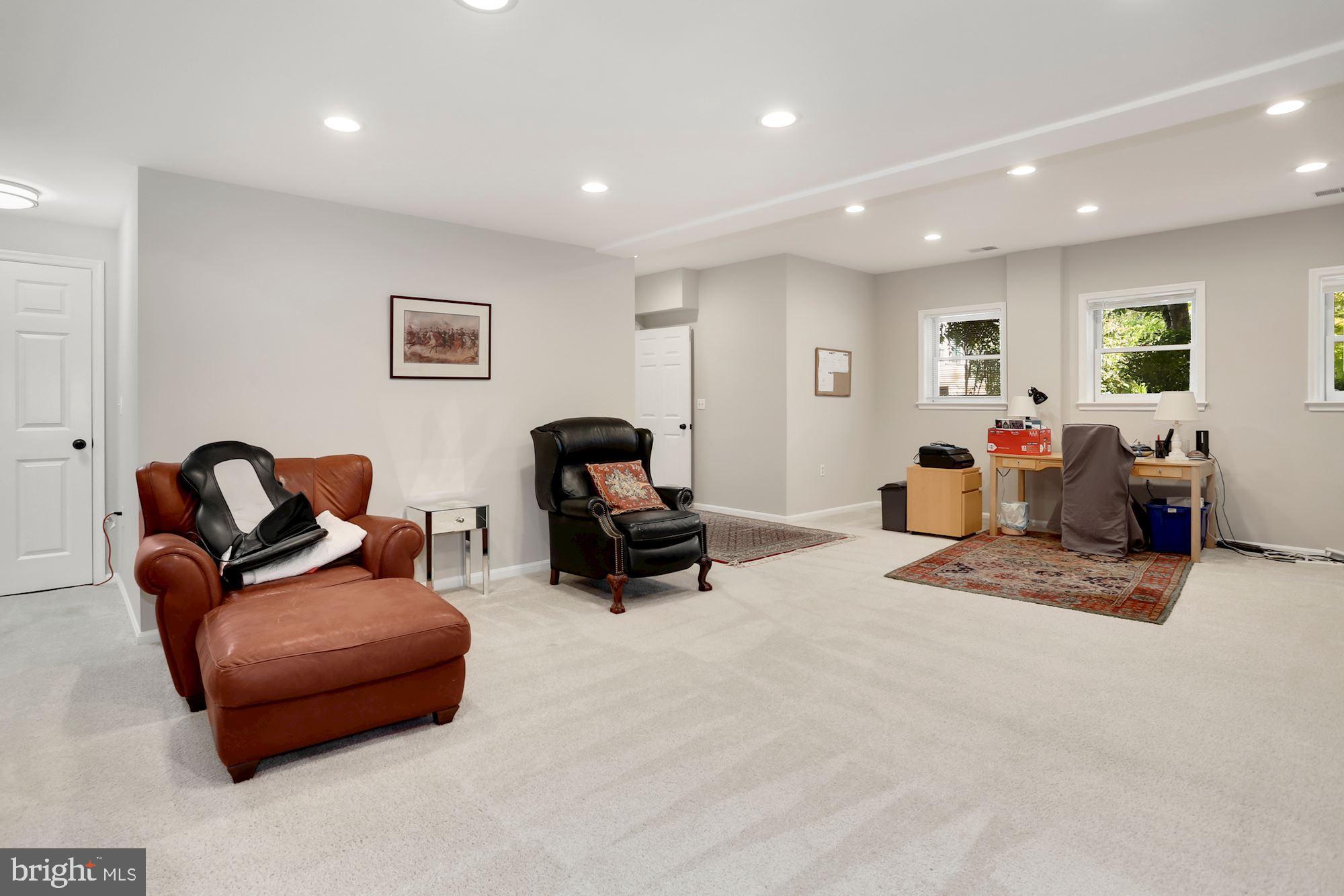 5108 Warren Place Northwest Washington, DC 20016 - Photo 26 of 32 Lower Level Rec Room with Recessed Lighting