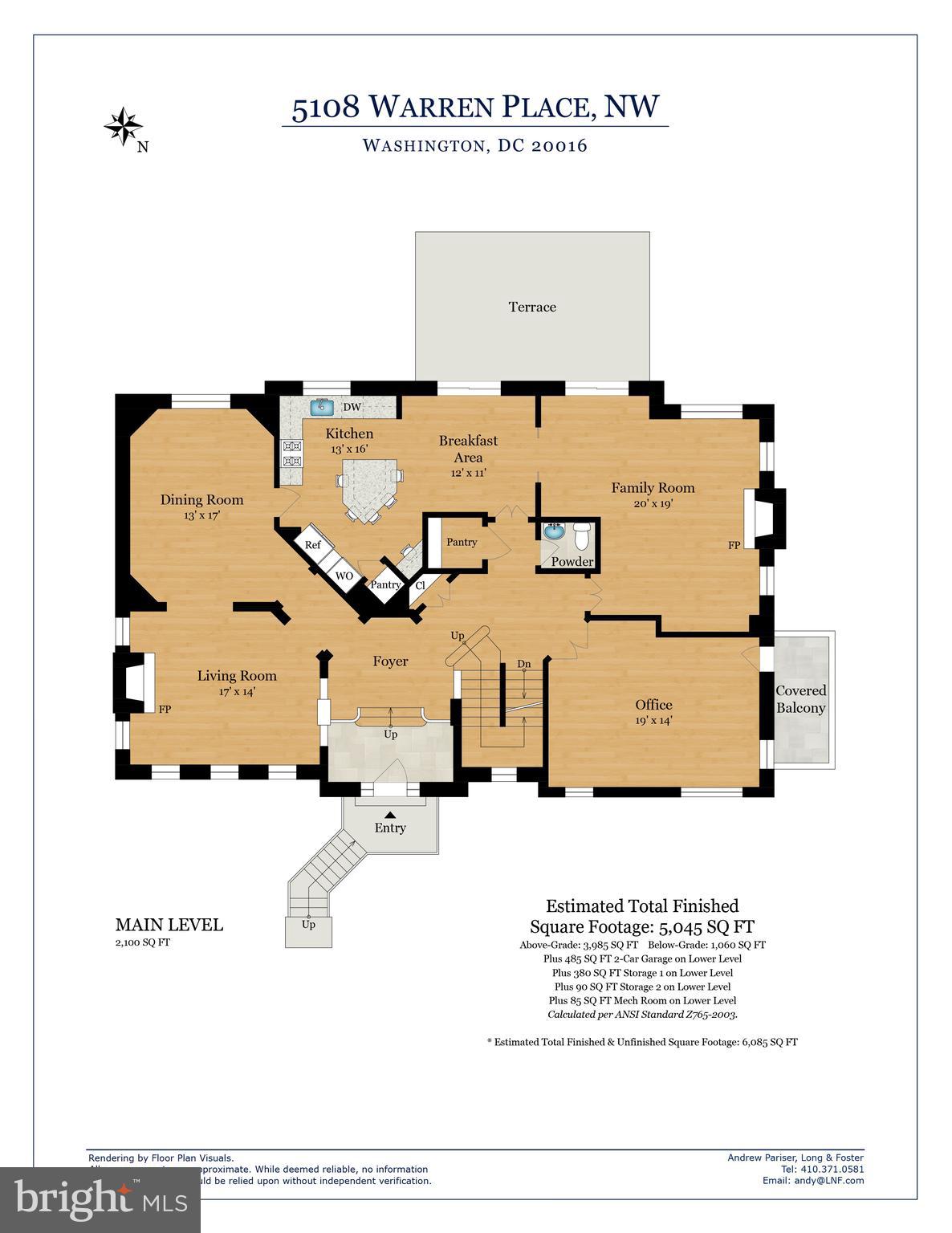 5108 Warren Place Northwest Washington, DC 20016 - Photo 31 of 32 Floor Plan