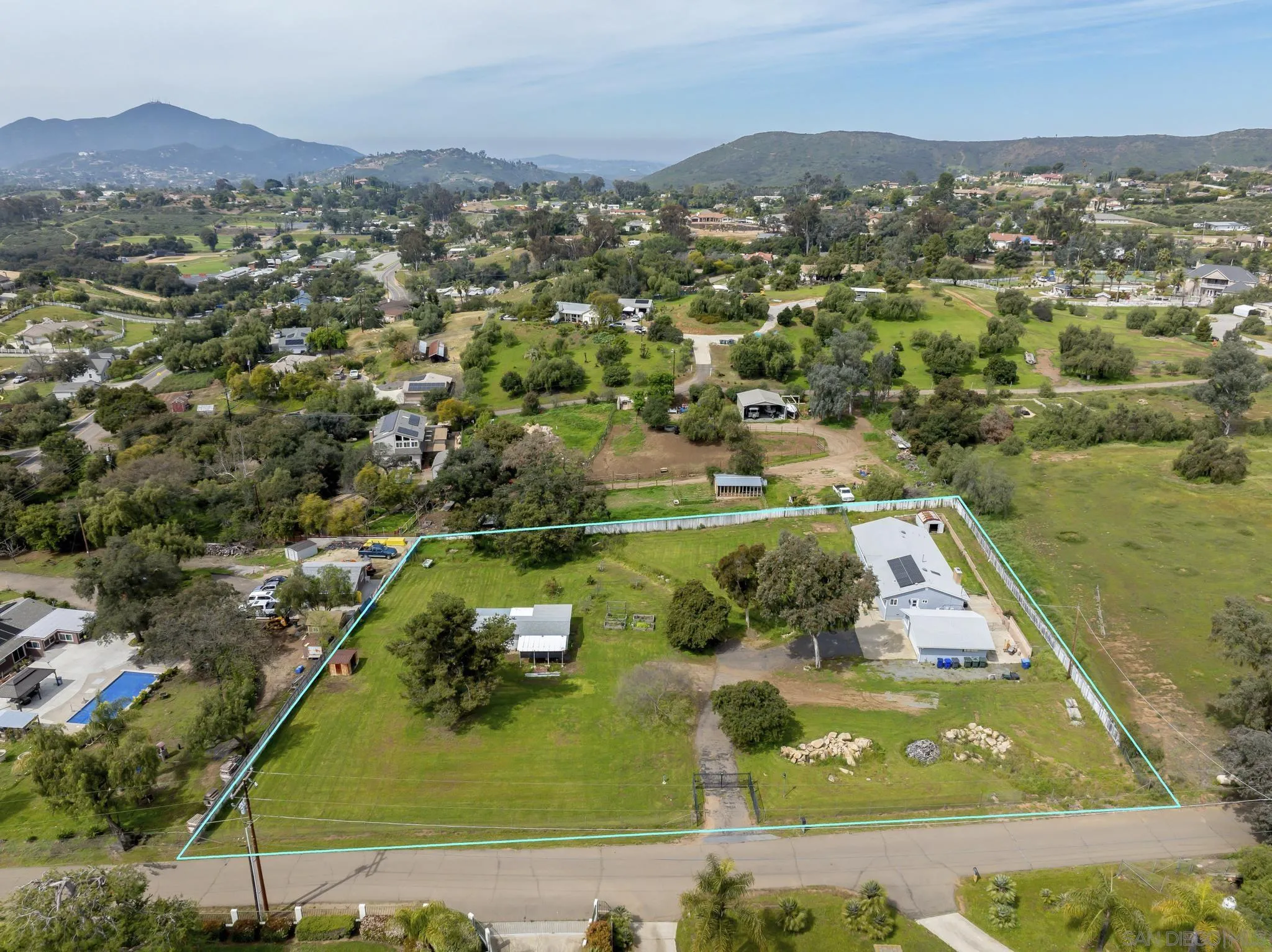 3232 Monterey Crest Drive Jamul, CA 91935 - Photo 40 of 52 an aerial view of residential houses with outdoor space