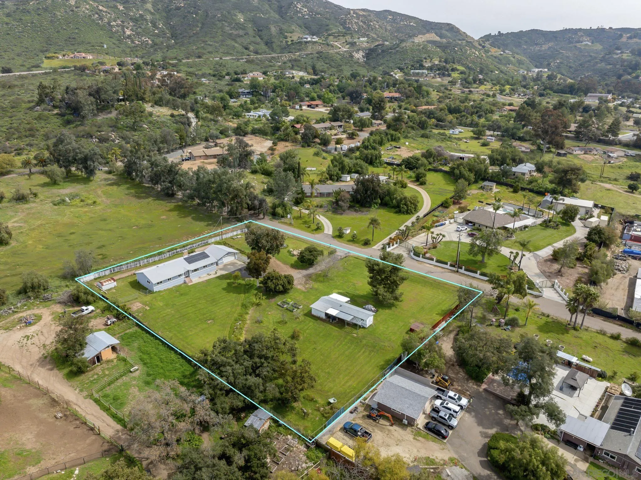 3232 Monterey Crest Drive Jamul, CA 91935 - Photo 42 of 52 an aerial view of residential houses with outdoor space