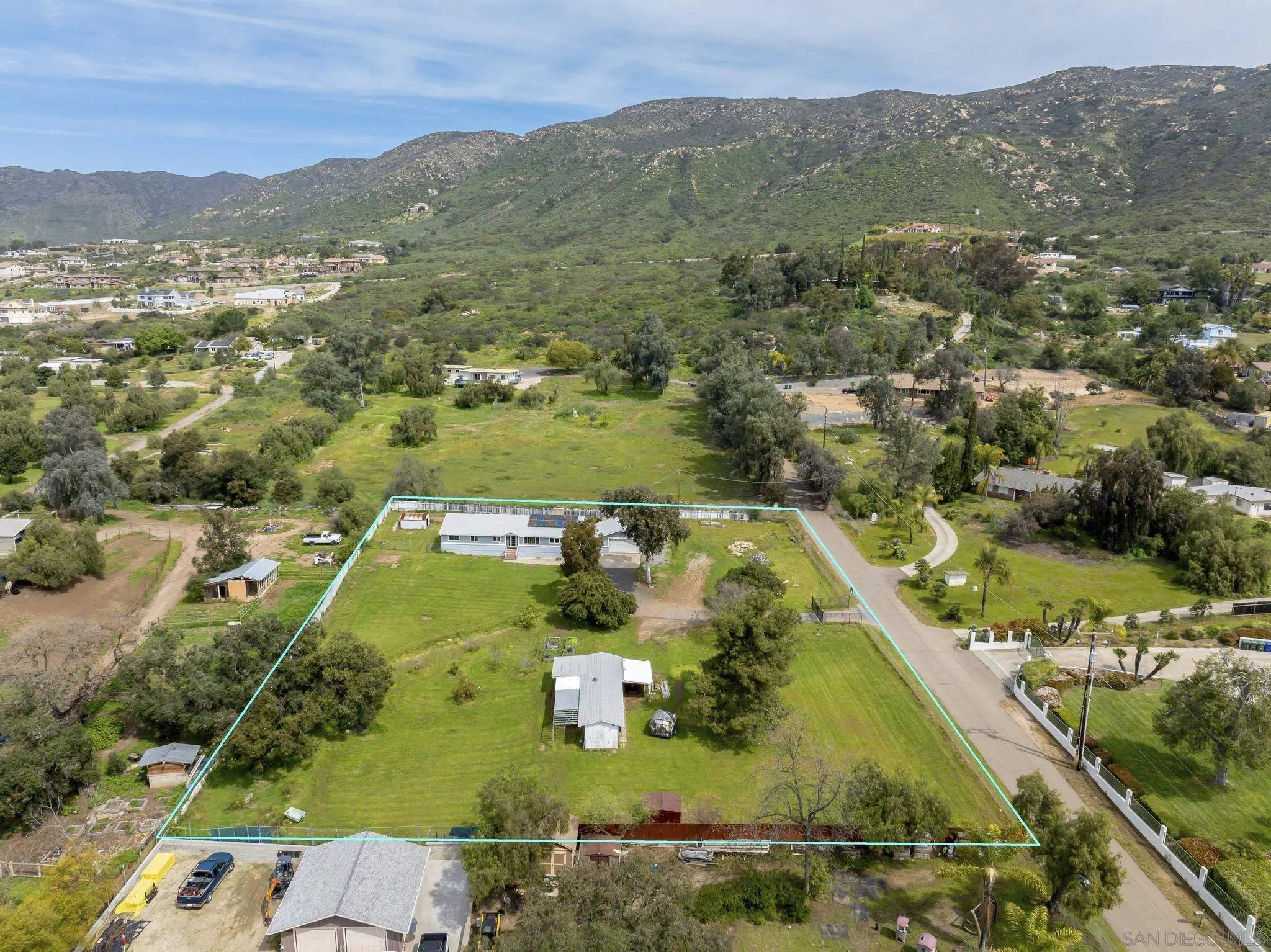 3232 Monterey Crest Drive Jamul, CA 91935 - Photo 43 of 52 an aerial view of residential houses with outdoor space
