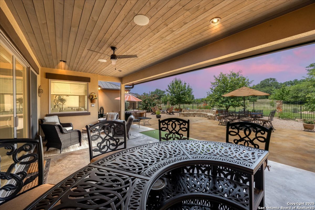 742 Pacific Spring Branch, TX 78070 - Photo 30 of 52 a view of a dining room with furniture window and outside view
