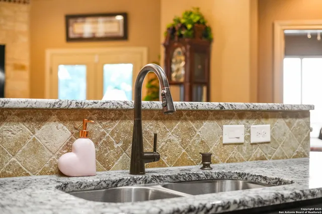 a view of a kitchen sink