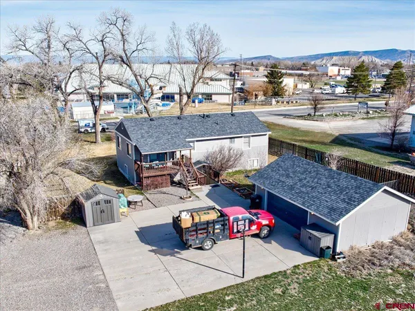 an aerial view of multiple house