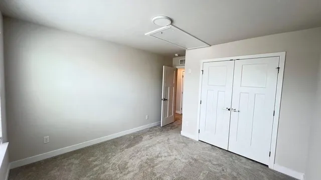 a view of backyard with green space