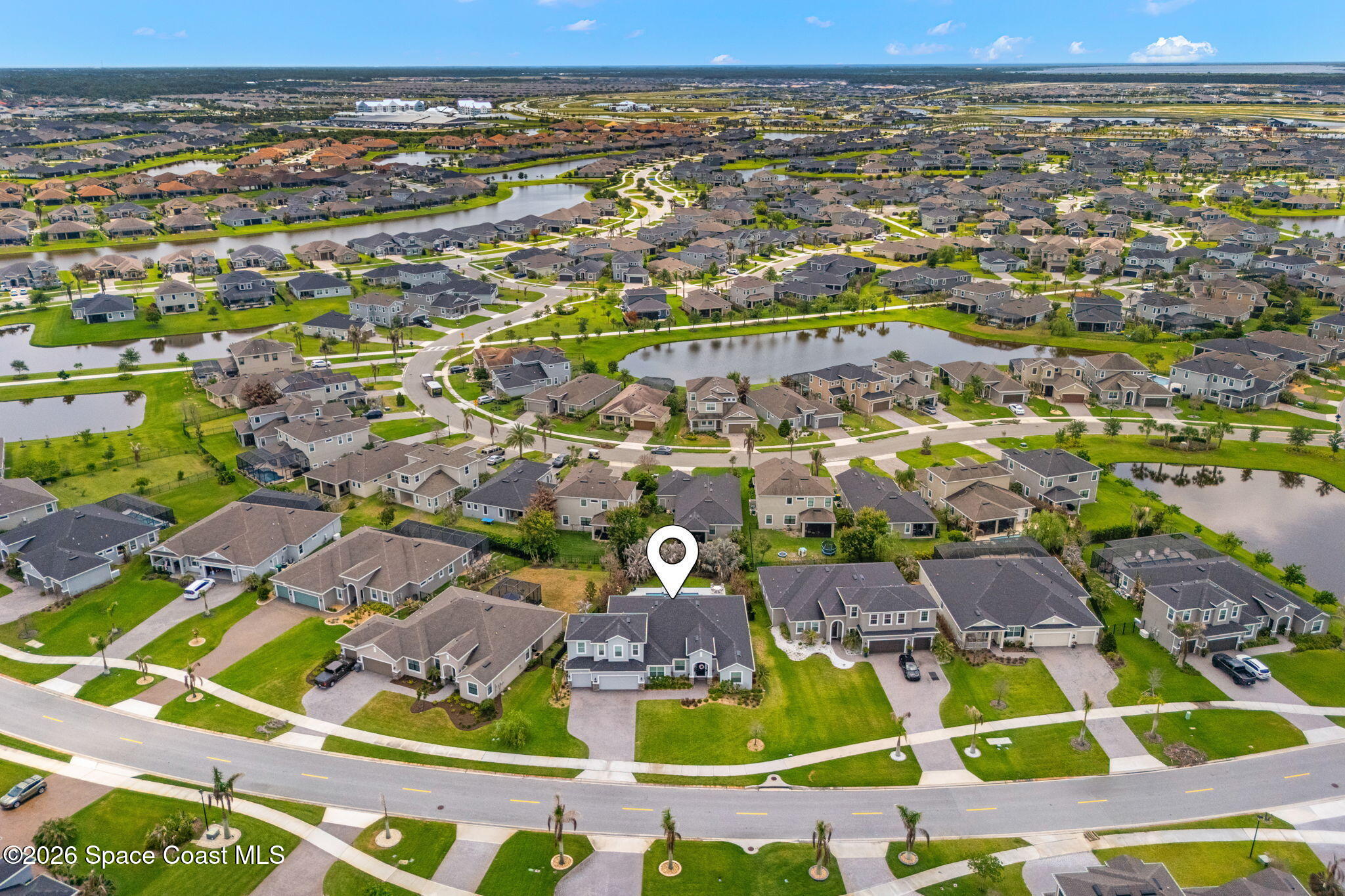 3135 Addison Drive Melbourne, FL 32940 - Photo 42 of 51 an aerial view of residential houses with outdoor space