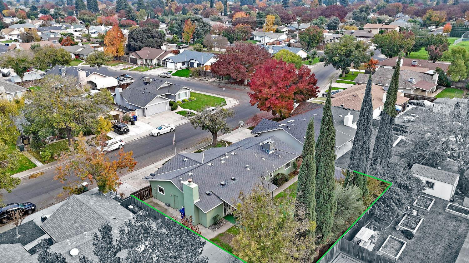 1417 Fransen Lane Modesto, CA 95355 - Photo 28 of 30 an aerial view of a city with lots of residential buildings