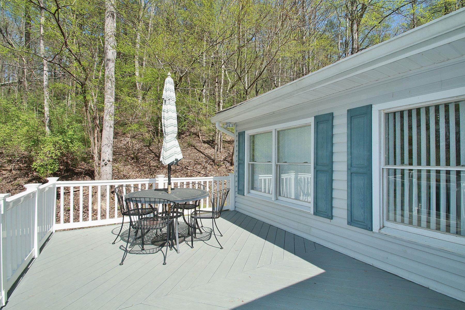 5965 Horseshoe Bend Road Goodview, VA 24095 - Photo 9 of 33 a view of a roof deck with table and chairs and wooden floor