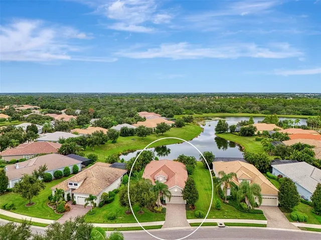 an aerial view of multiple house