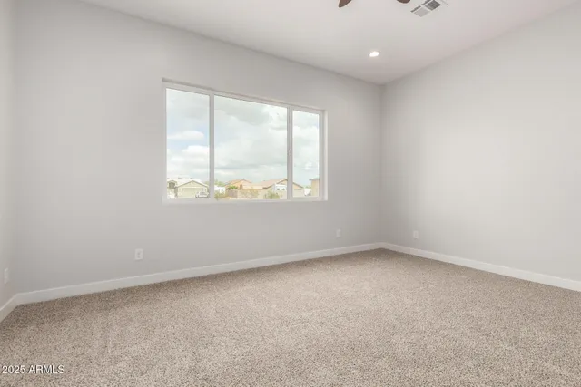 an empty room with a window