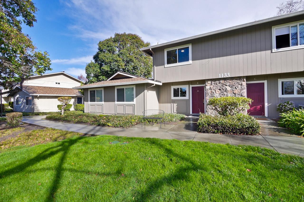 1133 Reed Avenue, Unit B Sunnyvale, CA 94086 - Photo 2 of 33 a front view of a house with a yard and porch