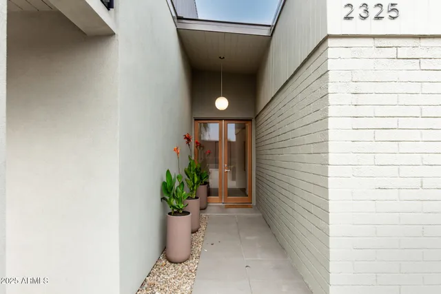 a front view of a house