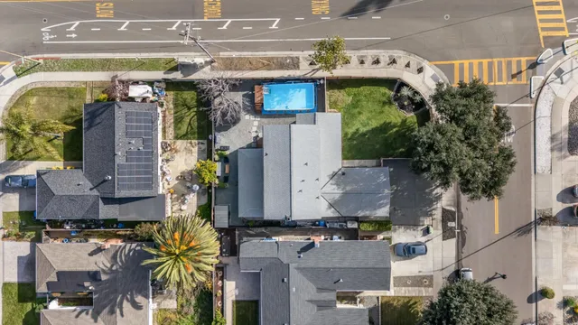 an aerial view of multiple house