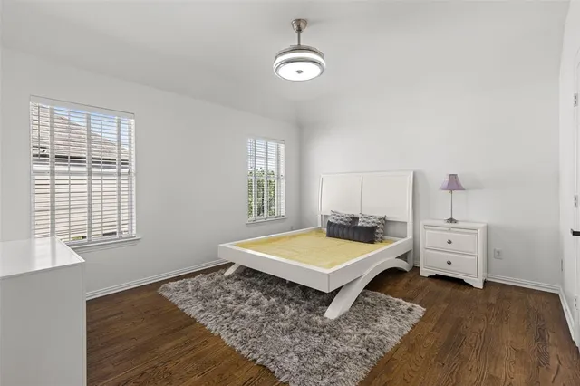 a room with a table and window