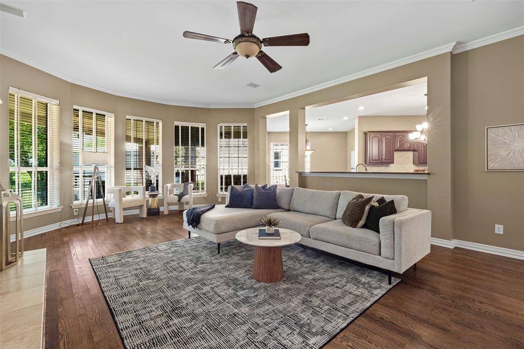 2070 Azalea Trail Irving, TX 75063 - Photo 9 of 36 a living room with furniture and a large window