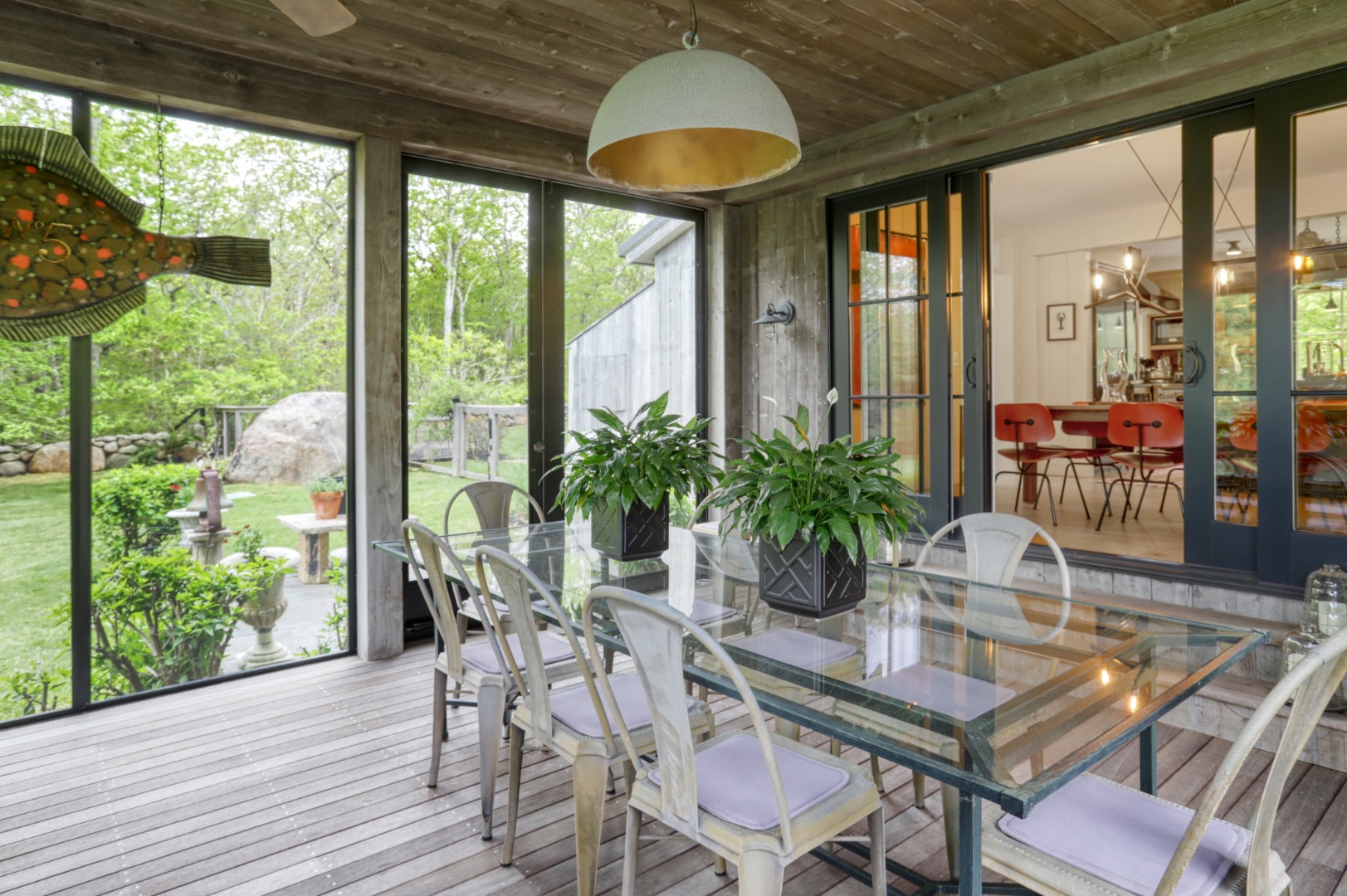 9 Ridge Hill Road Chilmark, MA 02535 - Photo 16 of 48 a dining room with furniture and wooden floor