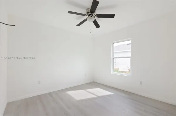 an empty room with a window