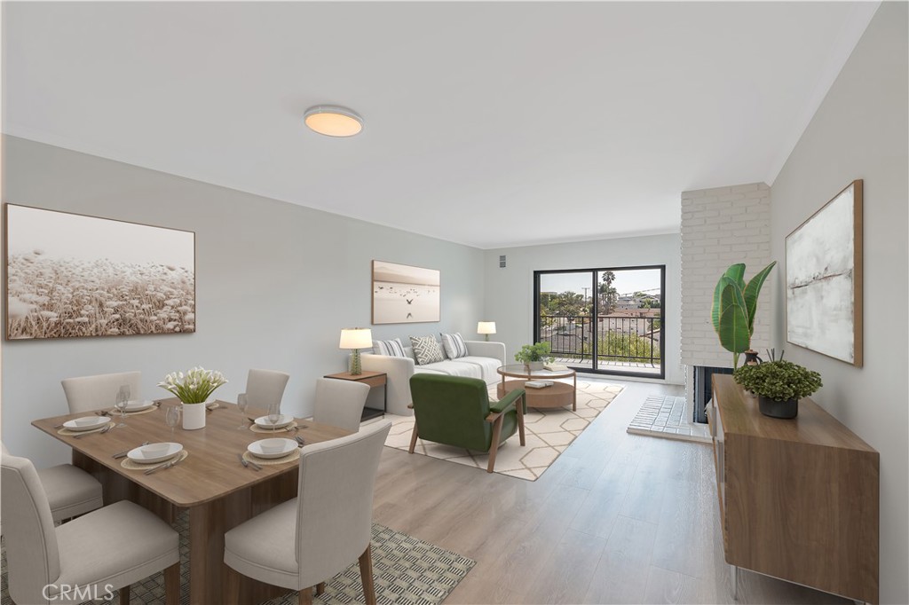 900 Cedar Street, Unit 308 El Segundo, CA 90245 - Photo 4 of 29 a view of a dining room with furniture and wooden floor