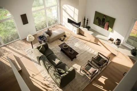 an empty room with a window